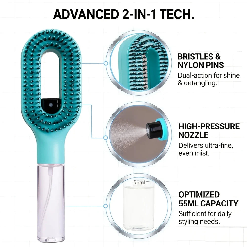 Spray Hairbrush Duo