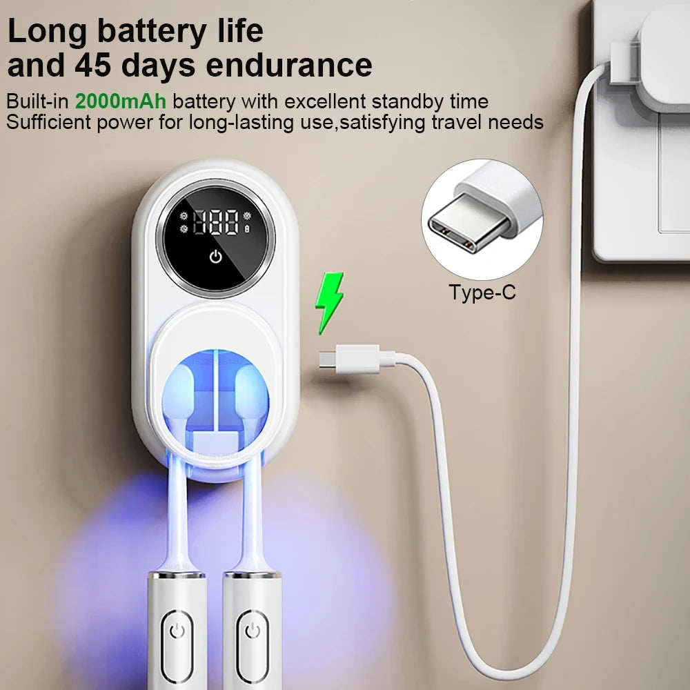 Wall-Mounted UV Toothbrush Dryer