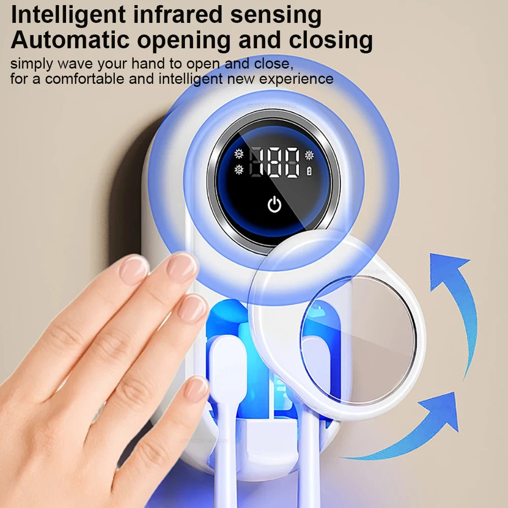 Wall-Mounted UV Toothbrush Dryer
